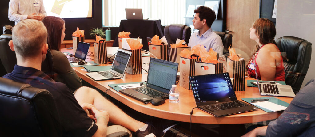 laptops in office
